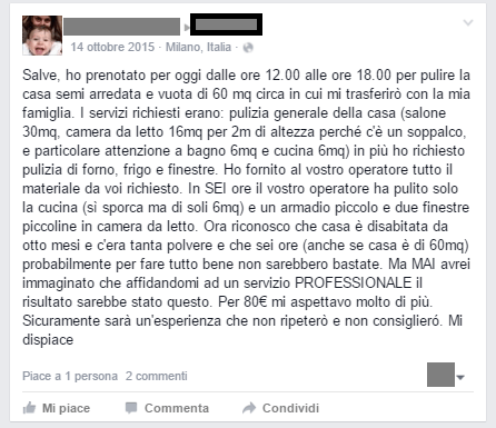 imprese di pulizie e piattaforme - problemi piattaforma prenotazione